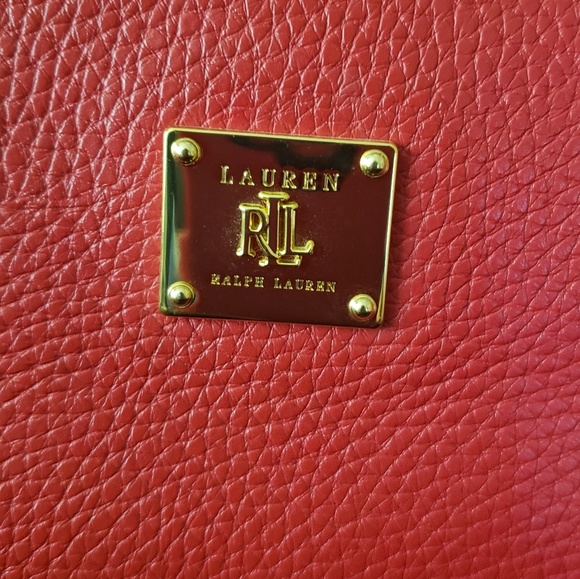 Red ralph lauren tote handbag - Picture 2 of 4